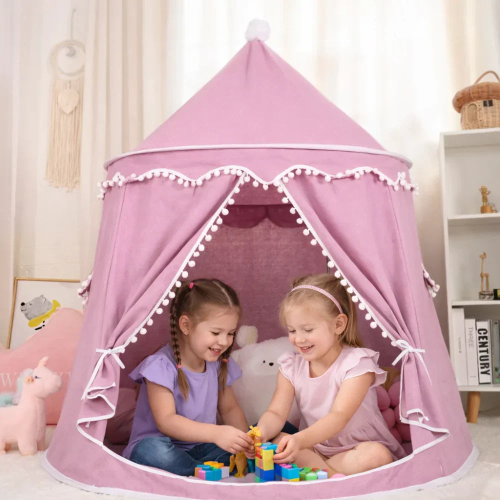 Momi Toys Canvas Play Tent, Kids Teepee Tent Playhouse
