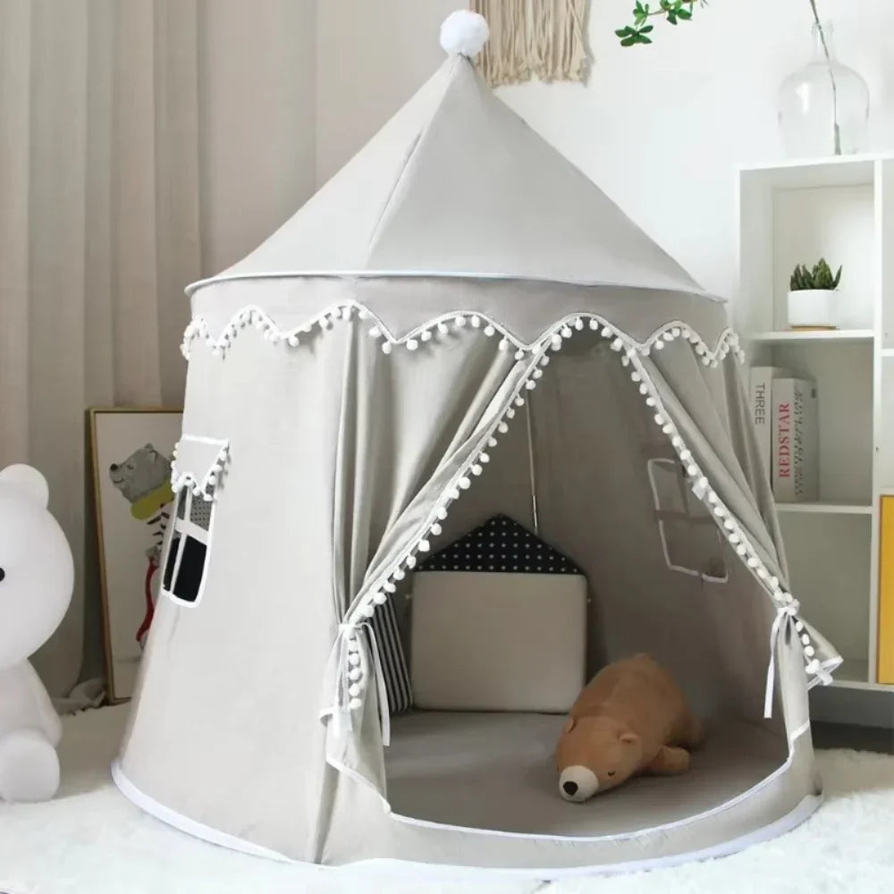 Momi Toys Canvas Play Tent, Kids Teepee Tent Playhouse