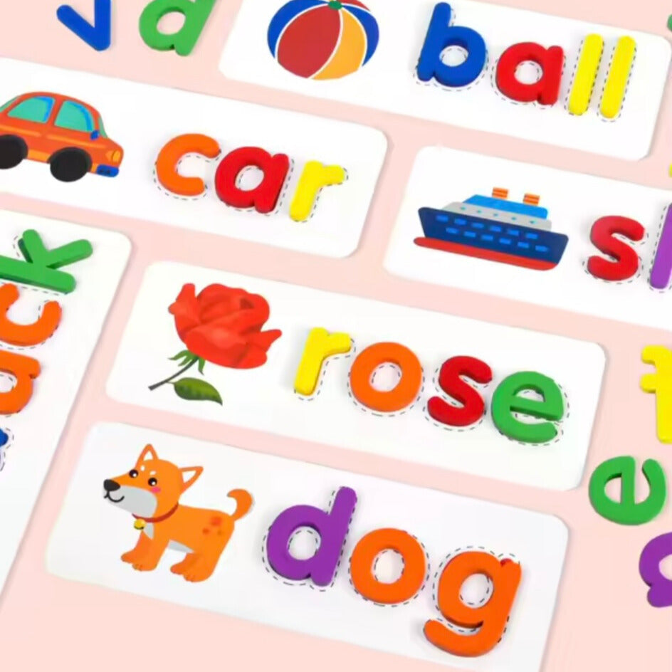 Momi Toys Wooden Alphabet Spelling Puzzle