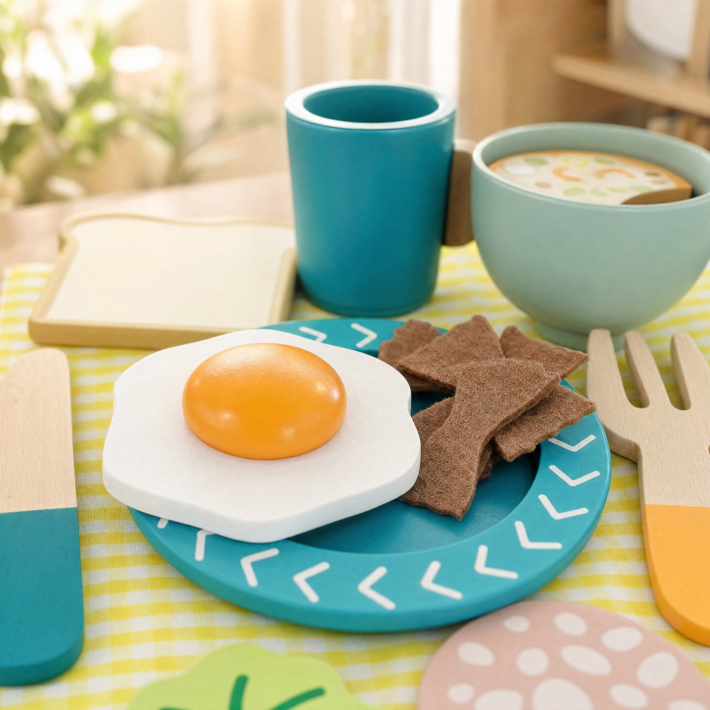 Wooden Play Kitchen Set — Pretend Cookware, Pots, Pans & Play Food for Toddlers