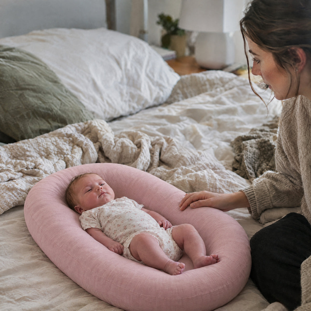 Baby Lounger Nest, after: With Momi Toys lounger